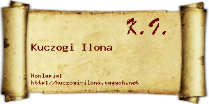 Kuczogi Ilona névjegykártya